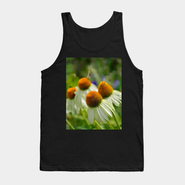 White Swan Echinacea Tank Top by jojobob